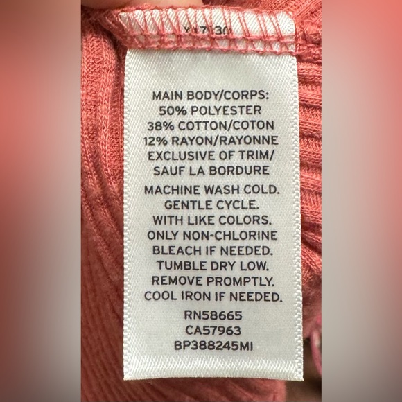 Nordstrom BP women's ribbed short sleeve top XL - Picture 6 of 6